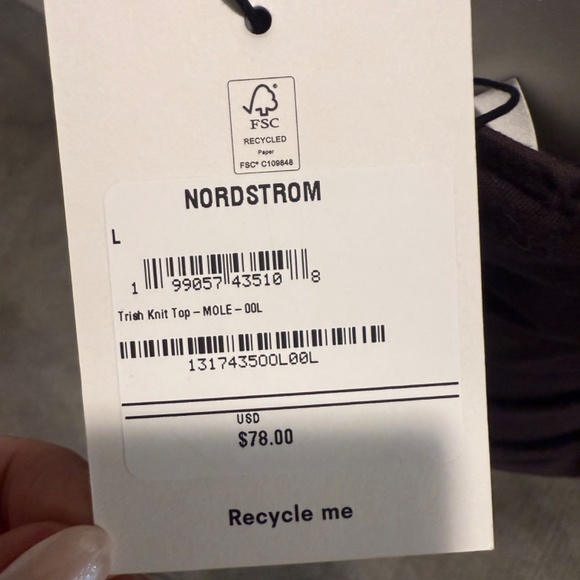 Reformation chocolate brown tank top, NWT - Picture 7 of 7